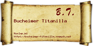 Bucheimer Titanilla névjegykártya